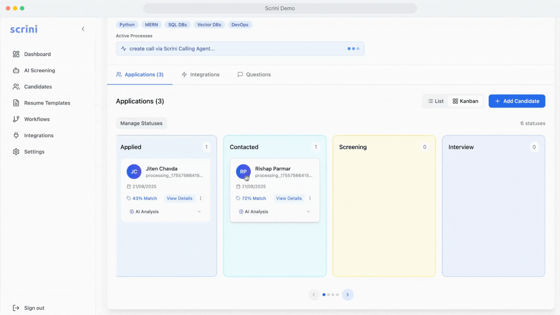 scrini ai kanban mode